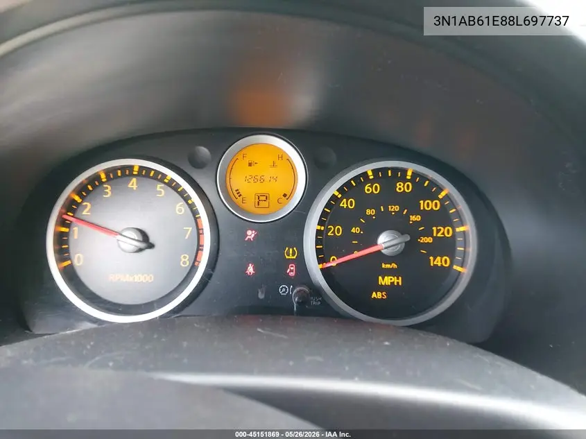 2008 Nissan Sentra 2.0S VIN: 3N1AB61E88L697737 Lot: 45151869