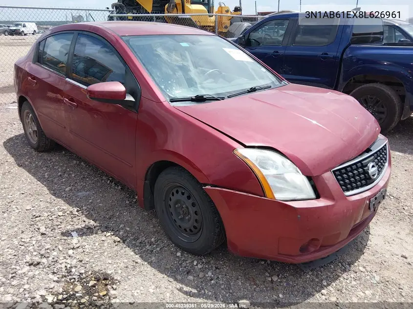 2008 Nissan Sentra 2.0 VIN: 3N1AB61EX8L626961 Lot: 45239361