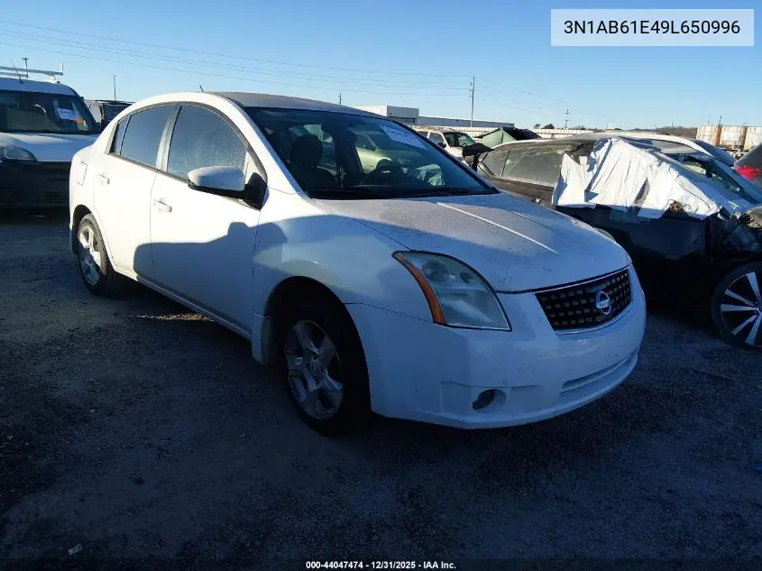 2009 Nissan Sentra 2.0S VIN: 3N1AB61E49L650996 Lot: 44047474