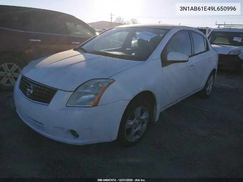 2009 Nissan Sentra 2.0S VIN: 3N1AB61E49L650996 Lot: 44047474