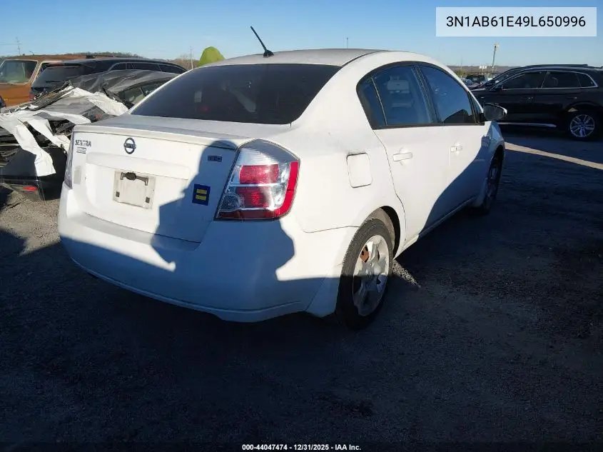 2009 Nissan Sentra 2.0S VIN: 3N1AB61E49L650996 Lot: 44047474