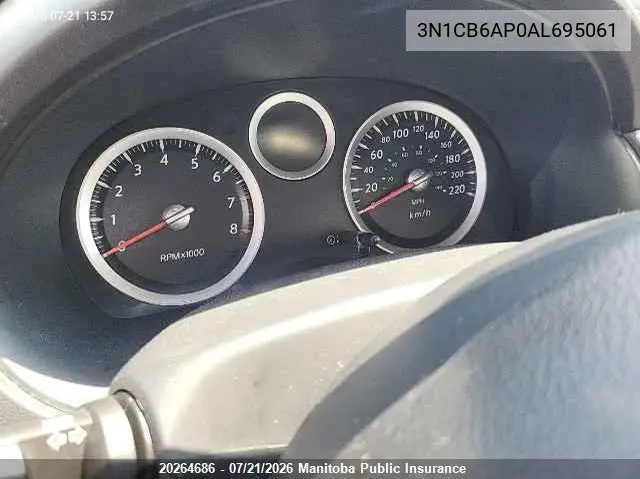 2010 Nissan Sentra Se-R Spec V VIN: 3N1CB6AP0AL695061 Lot: 20264686