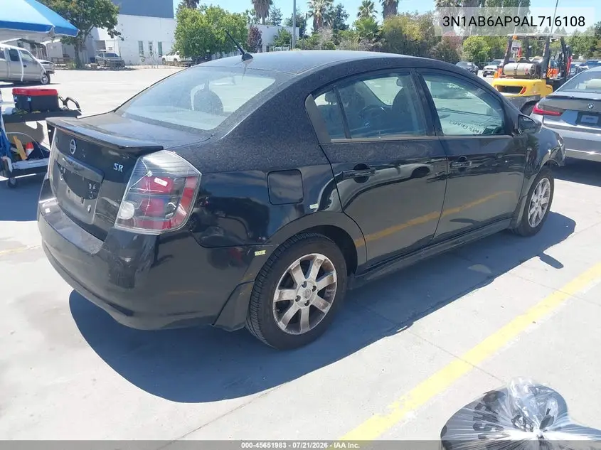 2010 Nissan Sentra 2.0Sr VIN: 3N1AB6AP9AL716108 Lot: 45651983