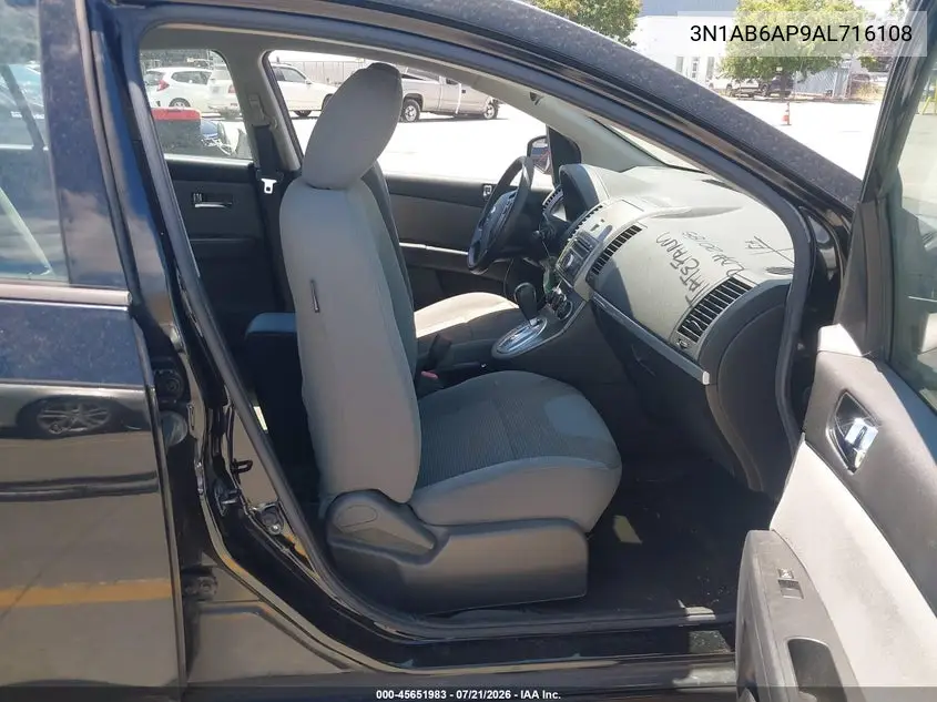 2010 Nissan Sentra 2.0Sr VIN: 3N1AB6AP9AL716108 Lot: 45651983