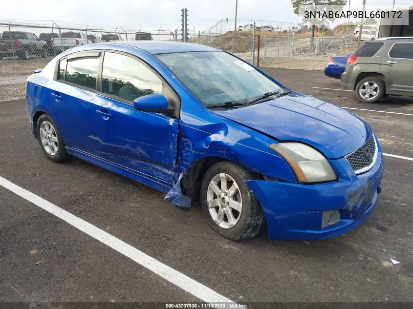3N1AB6AP9BL660172 2011 Nissan Sentra 2.0Sr