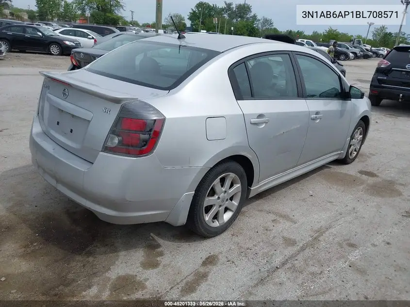 2011 Nissan Sentra 2.0Sr VIN: 3N1AB6AP1BL708571 Lot: 45201333