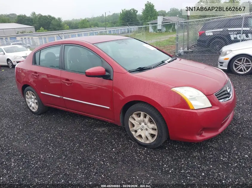 2011 Nissan Sentra 2.0S VIN: 3N1AB6AP2BL662667 Lot: 45208883