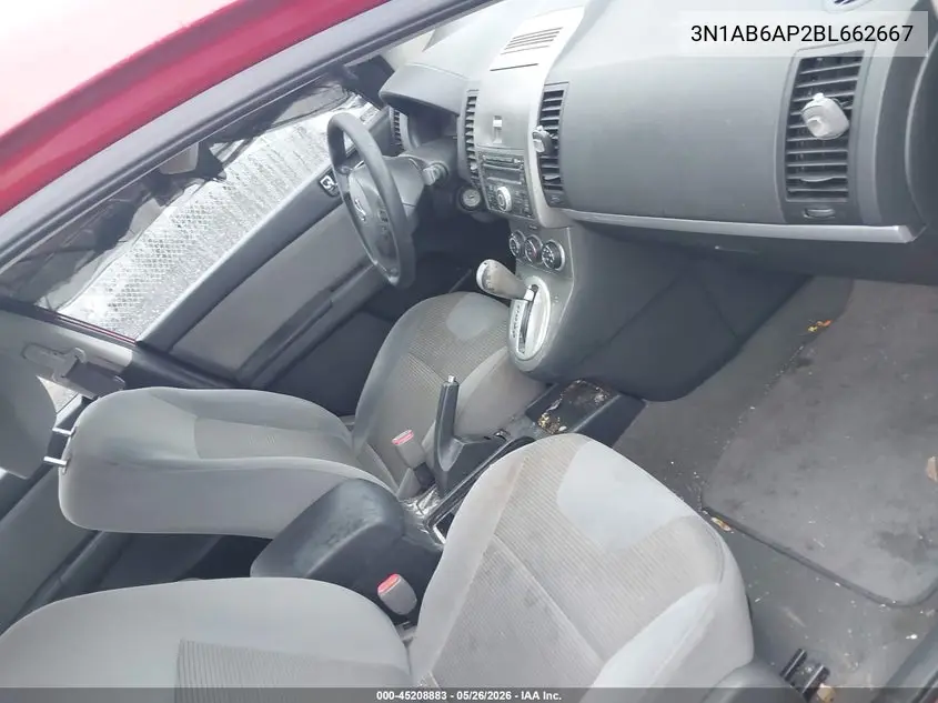2011 Nissan Sentra 2.0S VIN: 3N1AB6AP2BL662667 Lot: 45208883