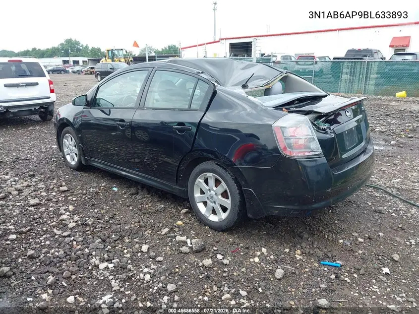 2011 Nissan Sentra 2.0Sr VIN: 3N1AB6AP9BL633893 Lot: 45686558