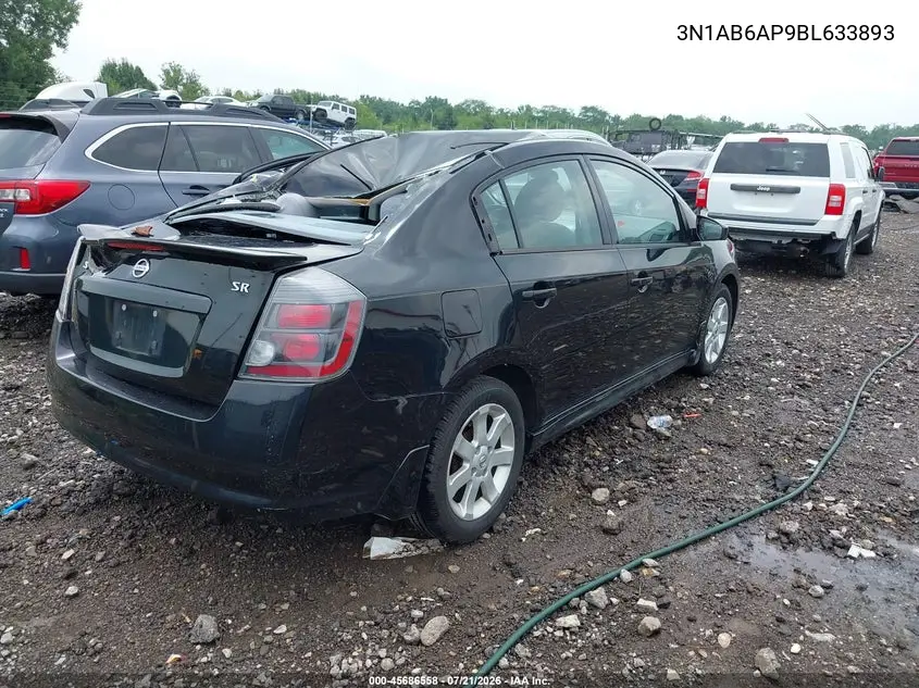 2011 Nissan Sentra 2.0Sr VIN: 3N1AB6AP9BL633893 Lot: 45686558