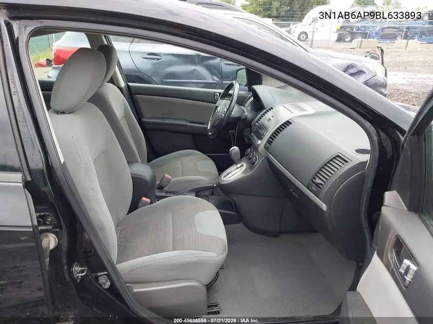 2011 Nissan Sentra 2.0Sr VIN: 3N1AB6AP9BL633893 Lot: 45686558