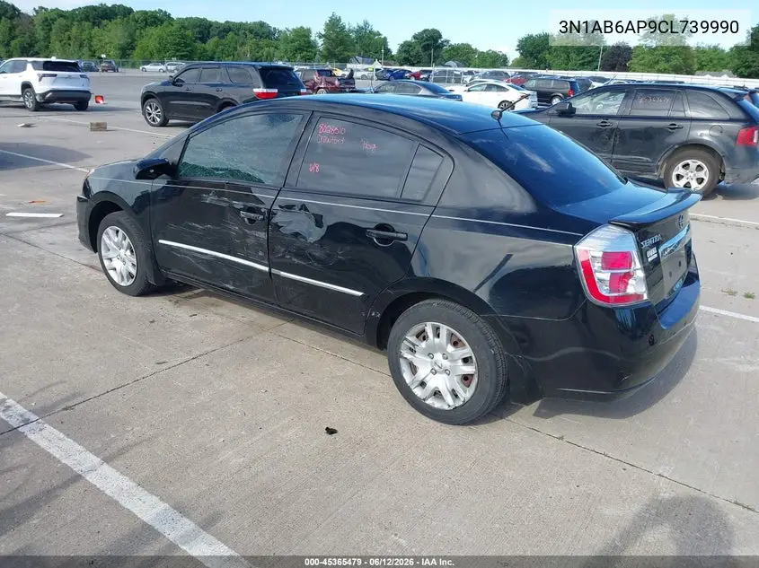 2012 Nissan Sentra 2.0 S VIN: 3N1AB6AP9CL739990 Lot: 45365479