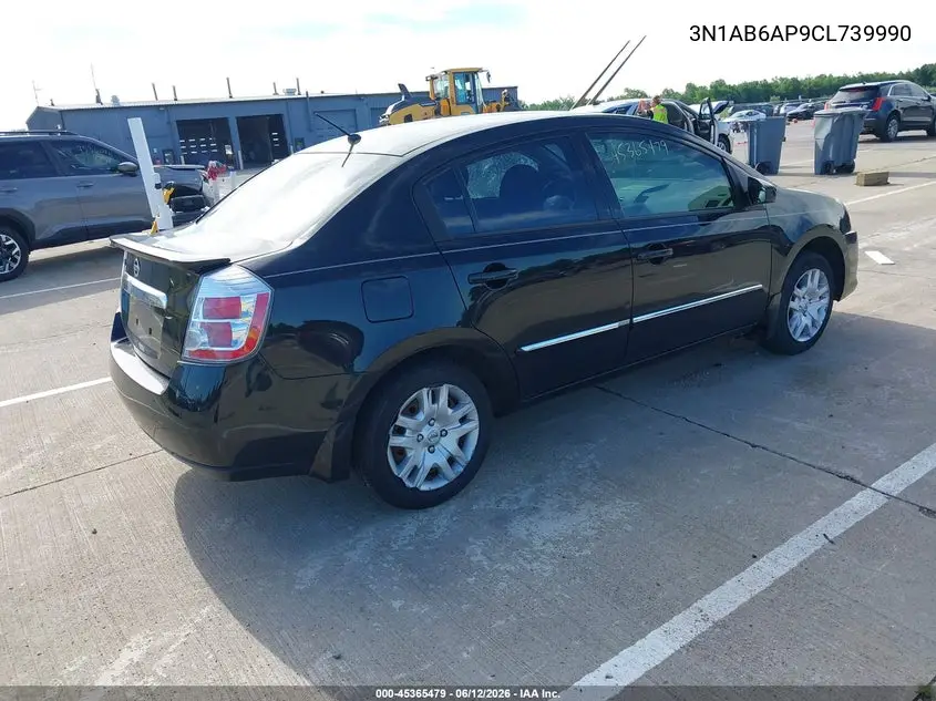 2012 Nissan Sentra 2.0 S VIN: 3N1AB6AP9CL739990 Lot: 45365479