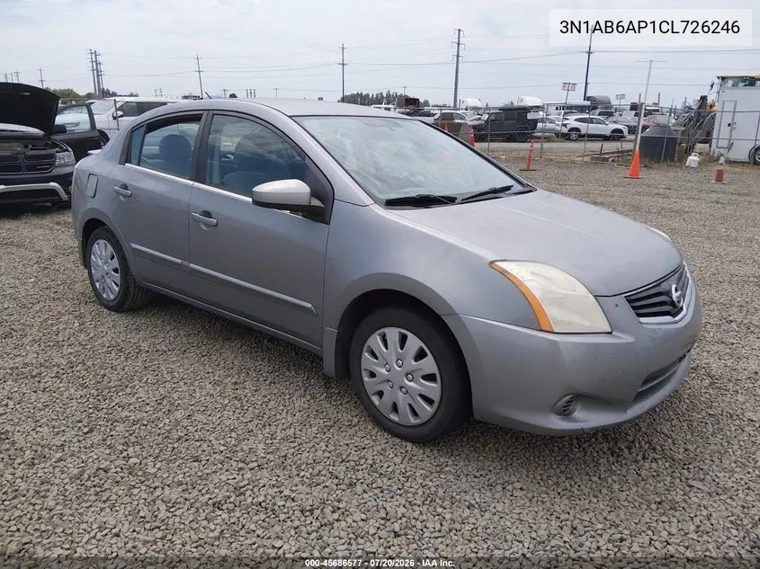 2012 Nissan Sentra 2.0 S VIN: 3N1AB6AP1CL726246 Lot: 45686577