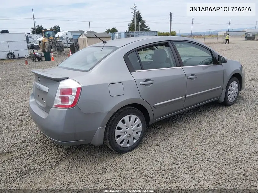 2012 Nissan Sentra 2.0 S VIN: 3N1AB6AP1CL726246 Lot: 45686577