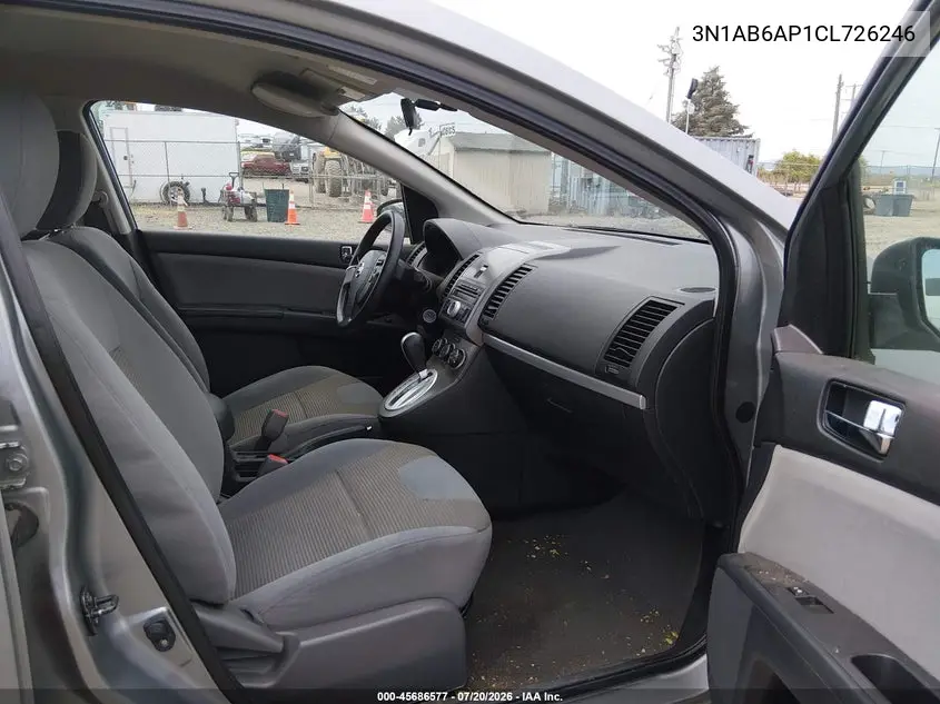 2012 Nissan Sentra 2.0 S VIN: 3N1AB6AP1CL726246 Lot: 45686577