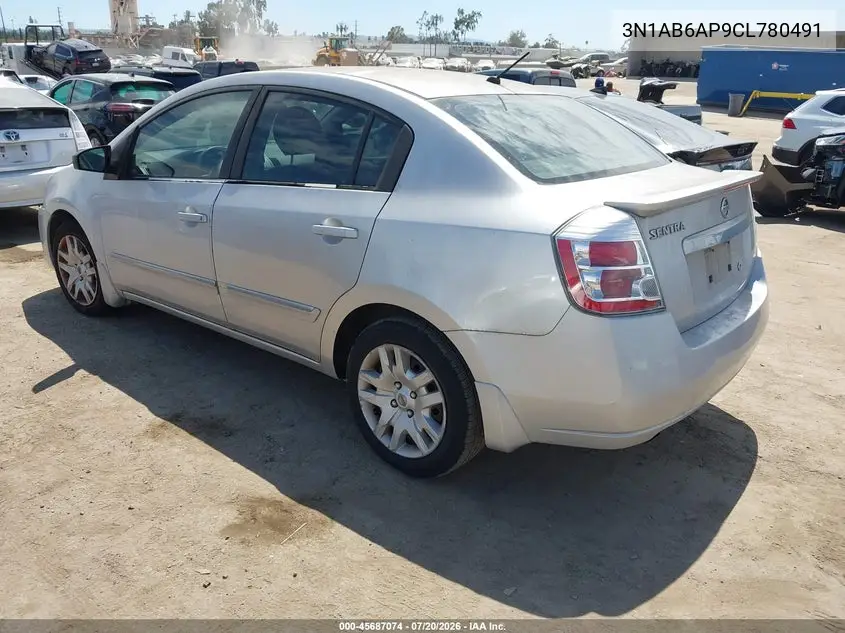2012 Nissan Sentra 2.0 S VIN: 3N1AB6AP9CL780491 Lot: 45687074