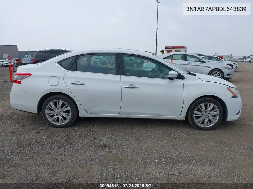 2013 Nissan Sentra S/Sv/Sr/Sl VIN: 3N1AB7AP8DL643839 Lot: 30094615