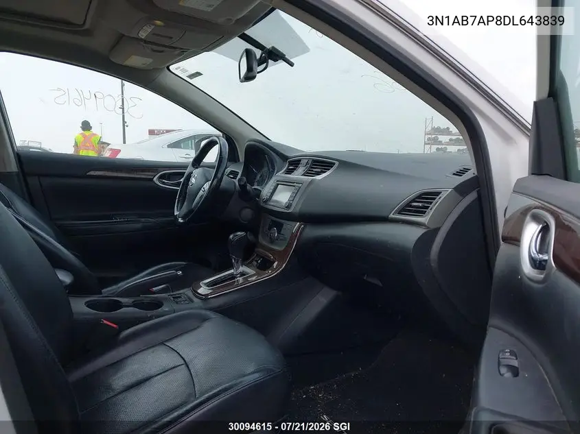 2013 Nissan Sentra S/Sv/Sr/Sl VIN: 3N1AB7AP8DL643839 Lot: 30094615