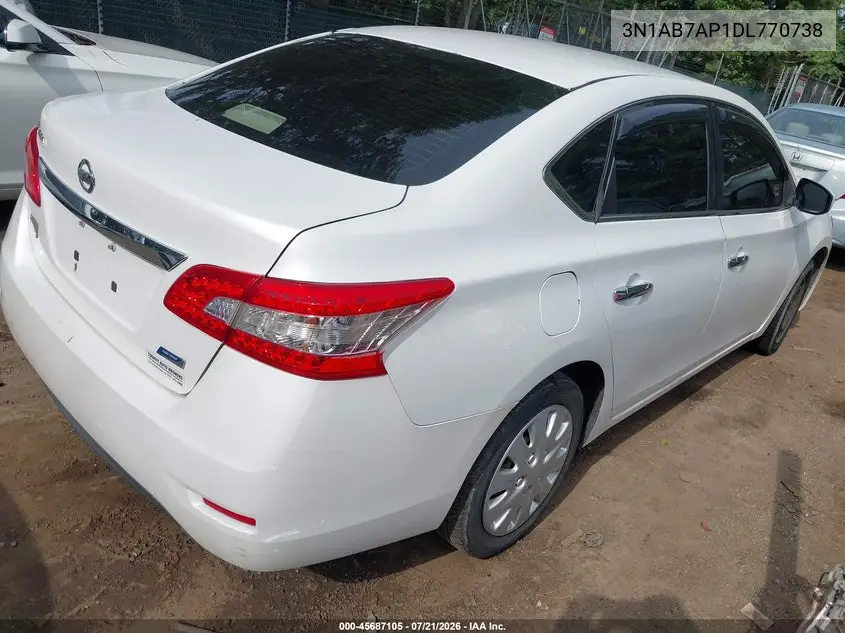 2013 Nissan Sentra S VIN: 3N1AB7AP1DL770738 Lot: 45687105