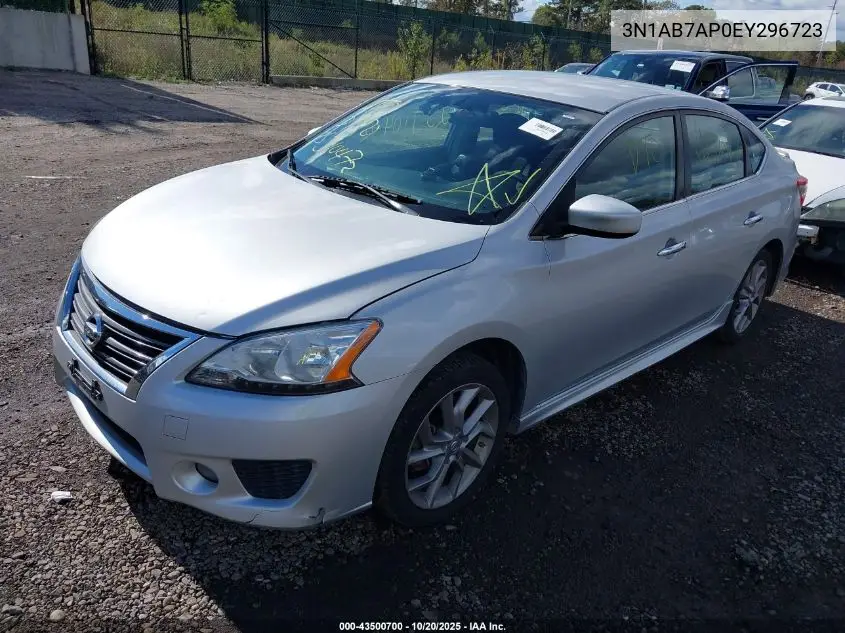 3N1AB7AP0EY296723 2014 Nissan Sentra Sr