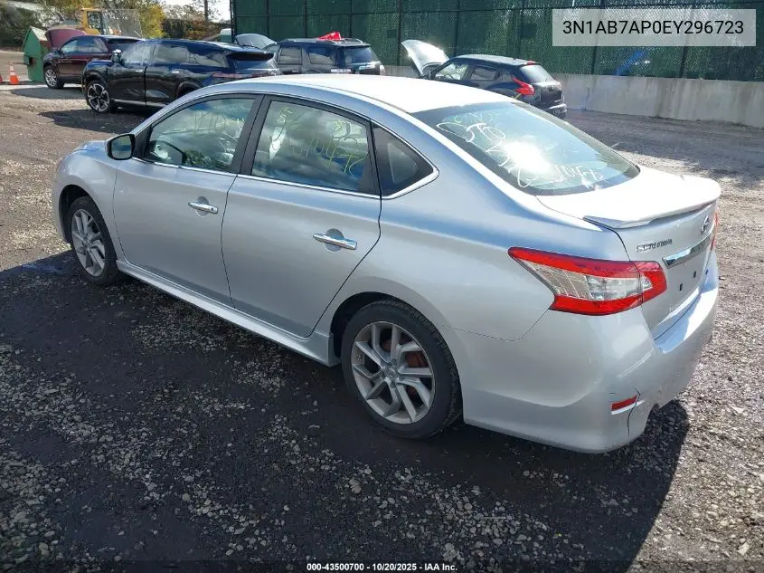 3N1AB7AP0EY296723 2014 Nissan Sentra Sr