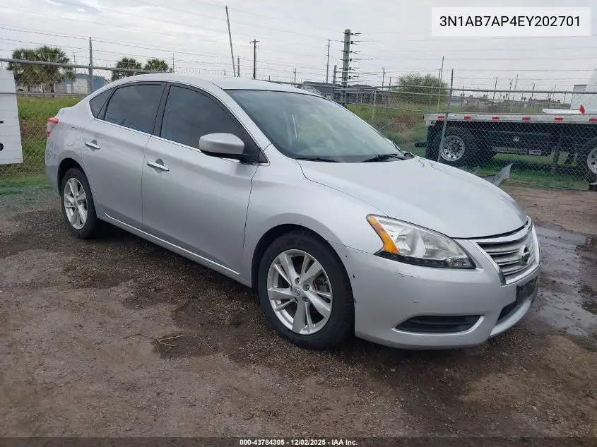 3N1AB7AP4EY202701 2014 Nissan Sentra S