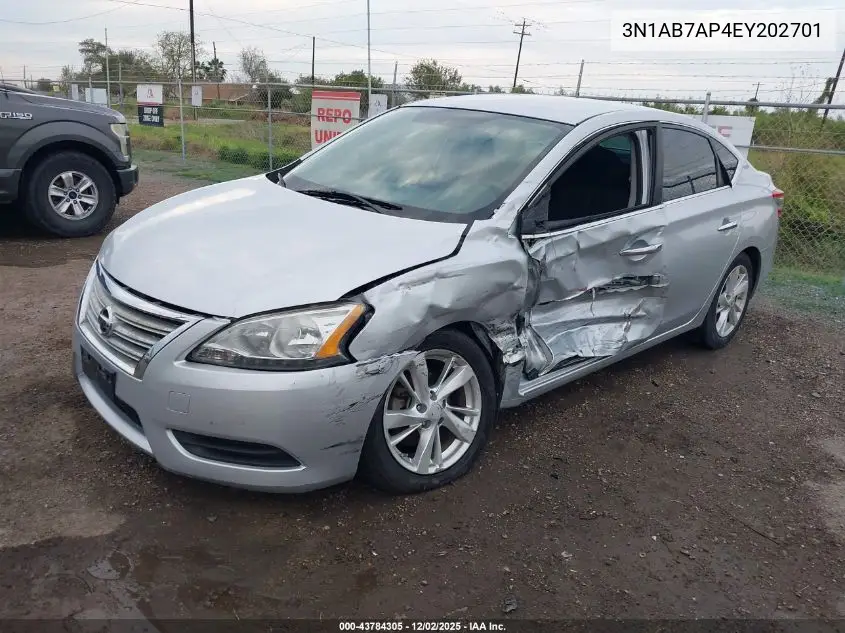 3N1AB7AP4EY202701 2014 Nissan Sentra S