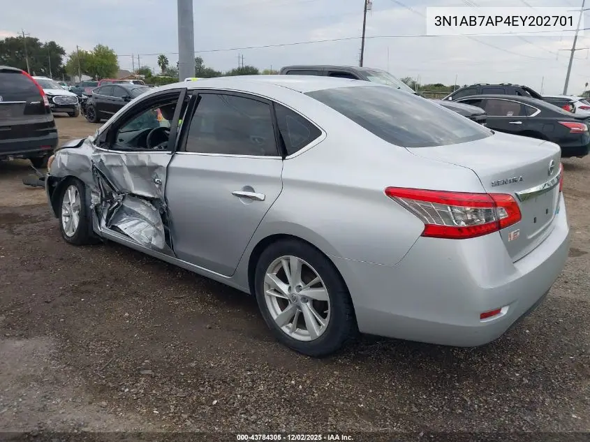 3N1AB7AP4EY202701 2014 Nissan Sentra S
