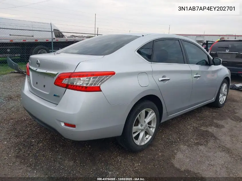 3N1AB7AP4EY202701 2014 Nissan Sentra S