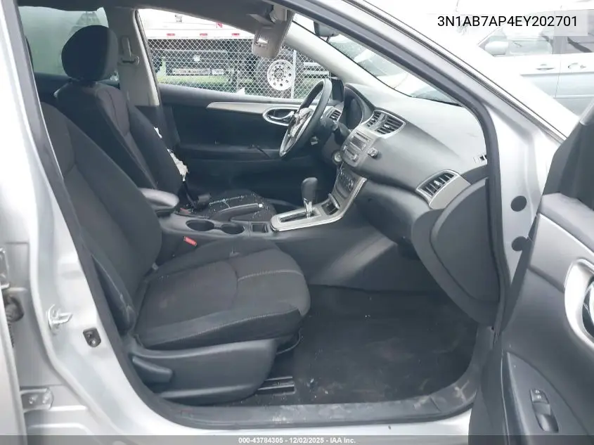 3N1AB7AP4EY202701 2014 Nissan Sentra S
