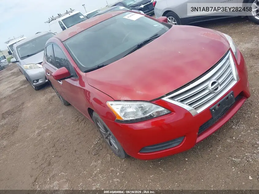2014 Nissan Sentra S VIN: 3N1AB7AP3EY282458 Lot: 45404504