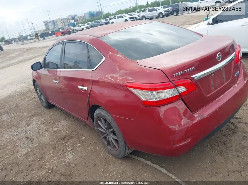 2014 Nissan Sentra S VIN: 3N1AB7AP3EY282458 Lot: 45404504