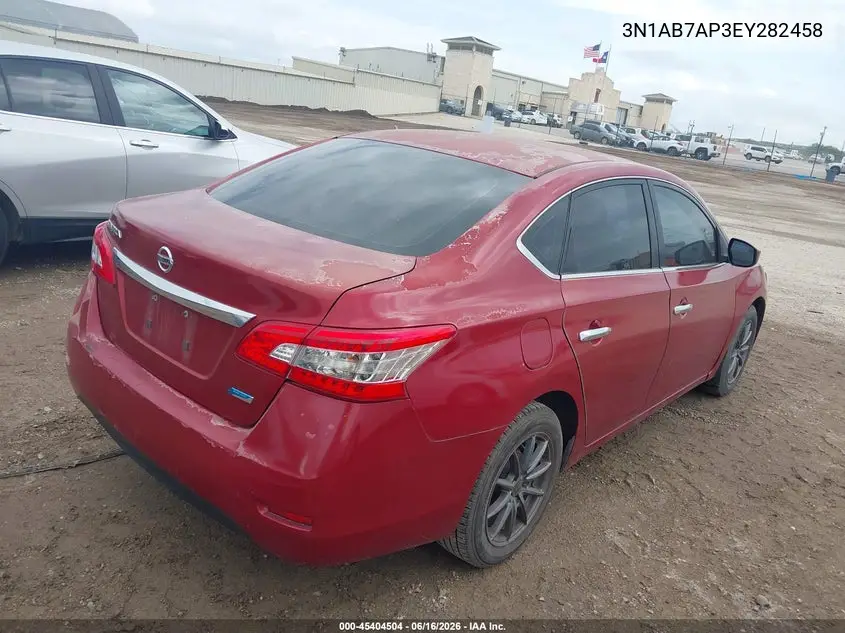 2014 Nissan Sentra S VIN: 3N1AB7AP3EY282458 Lot: 45404504