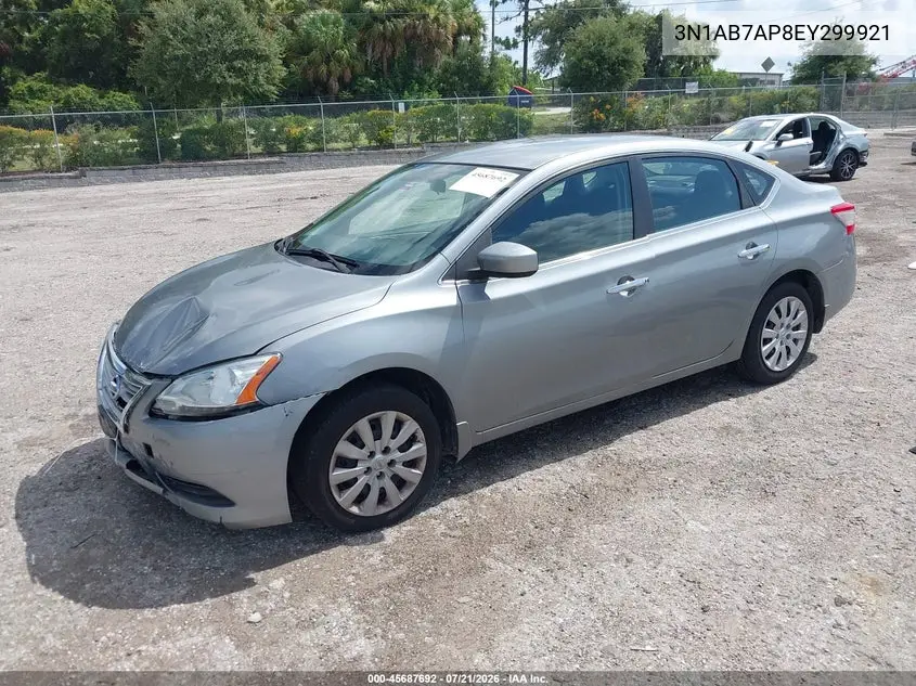 2014 Nissan Sentra Sv VIN: 3N1AB7AP8EY299921 Lot: 45687692
