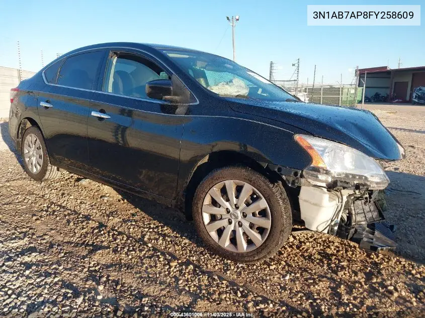 3N1AB7AP8FY258609 2015 Nissan Sentra S