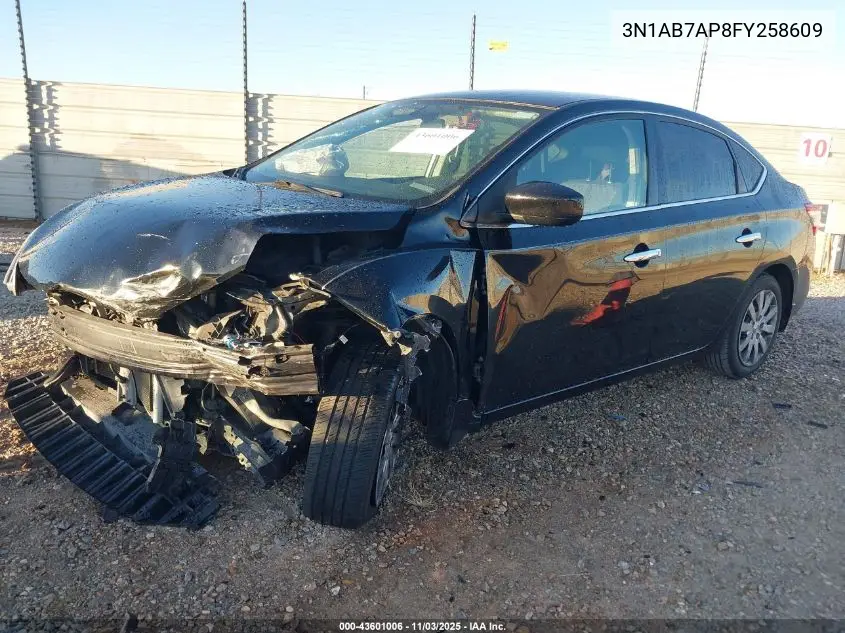3N1AB7AP8FY258609 2015 Nissan Sentra S