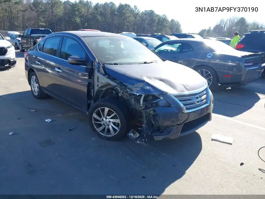 3N1AB7AP9FY370190 2015 Nissan Sentra Sv