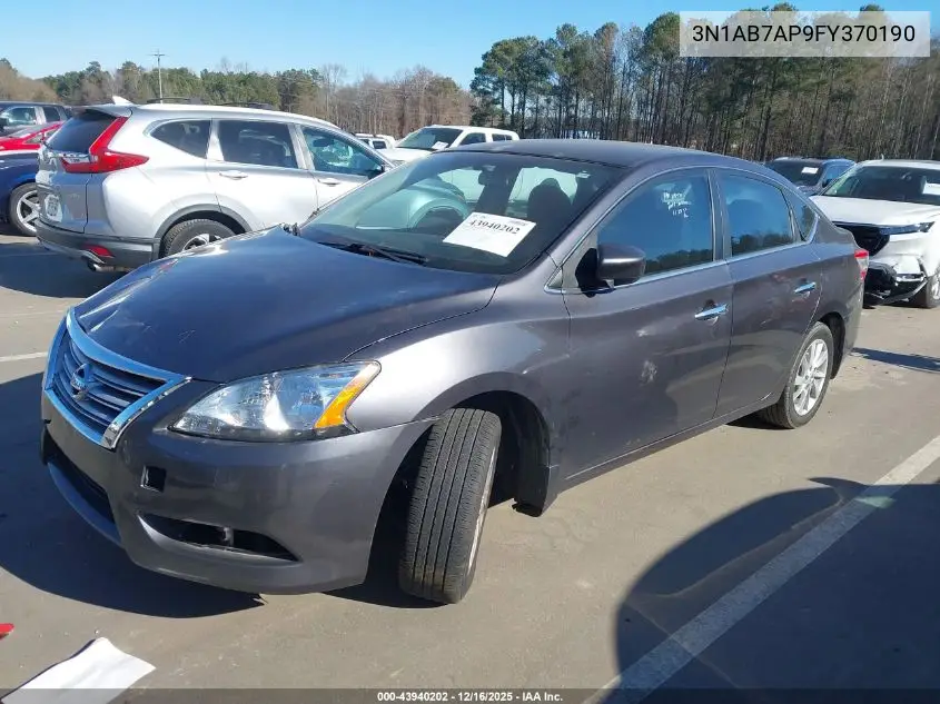 3N1AB7AP9FY370190 2015 Nissan Sentra Sv