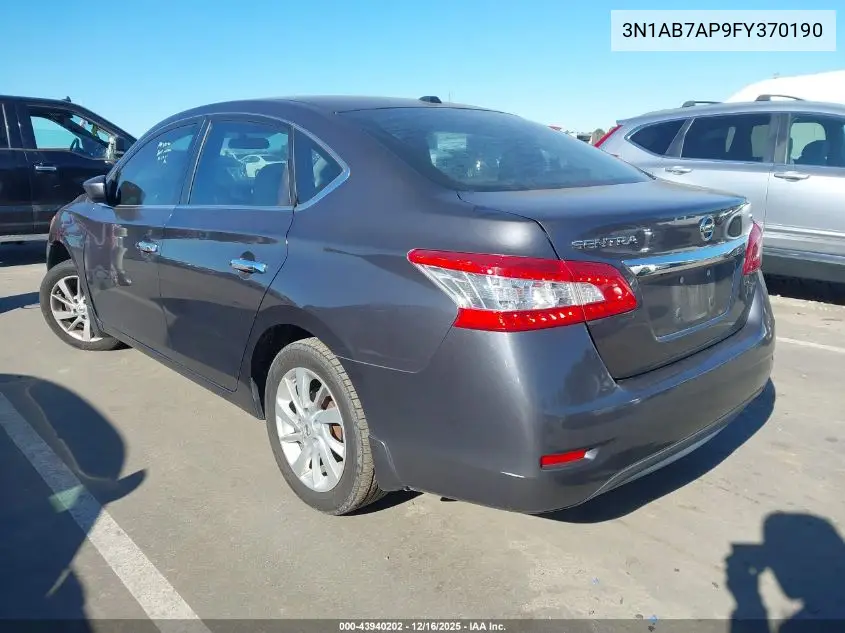 3N1AB7AP9FY370190 2015 Nissan Sentra Sv