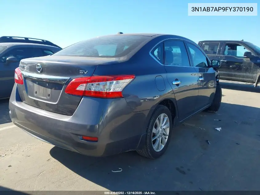 3N1AB7AP9FY370190 2015 Nissan Sentra Sv