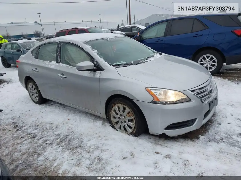 3N1AB7AP3FY303794 2015 Nissan Sentra Sv