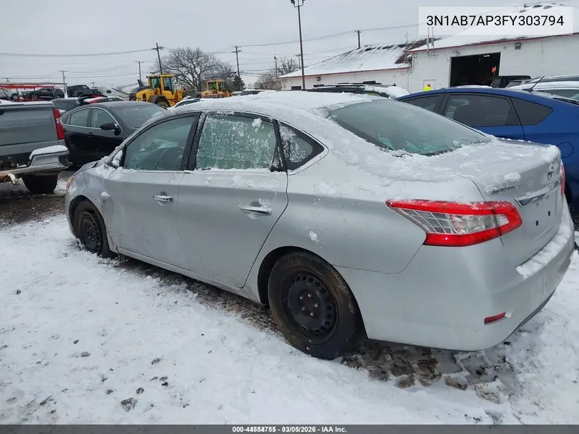 3N1AB7AP3FY303794 2015 Nissan Sentra Sv