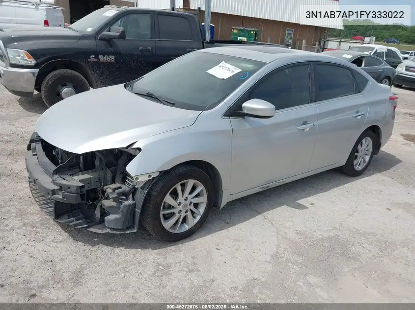 3N1AB7AP1FY333022 2015 Nissan Sentra Sv