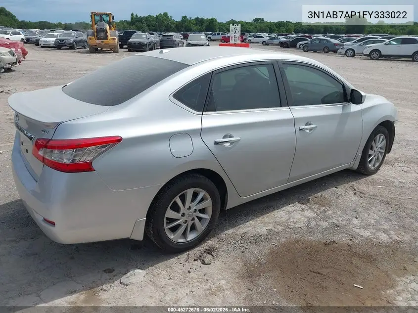 3N1AB7AP1FY333022 2015 Nissan Sentra Sv