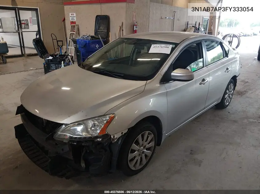 2015 Nissan Sentra S VIN: 3N1AB7AP3FY333054 Lot: 45376506