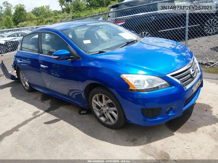 2015 Nissan Sentra Sr VIN: 3N1AB7AP2FY257021 Lot: 45568526