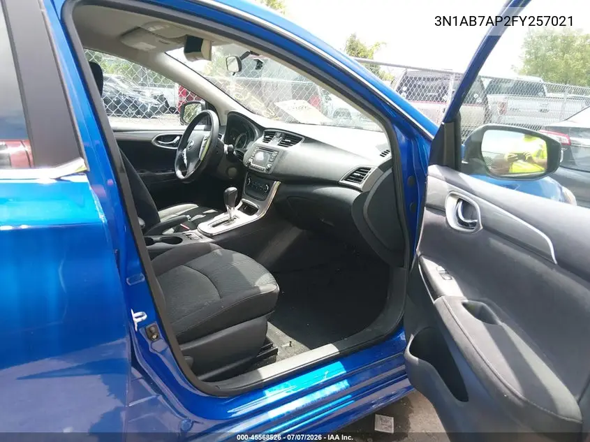 2015 Nissan Sentra Sr VIN: 3N1AB7AP2FY257021 Lot: 45568526