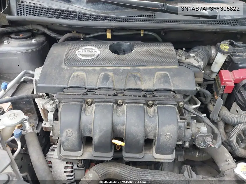 2015 Nissan Sentra Sv VIN: 3N1AB7AP3FY305822 Lot: 45640565