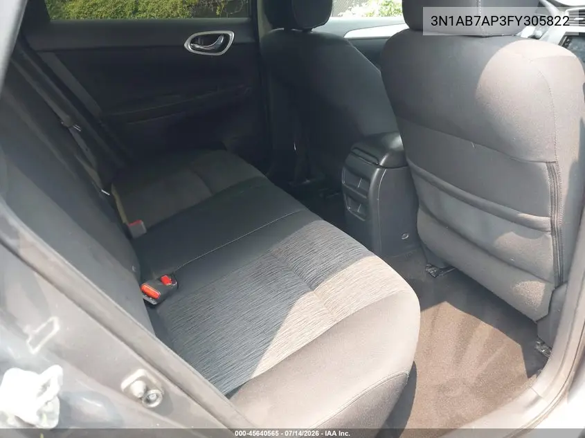 2015 Nissan Sentra Sv VIN: 3N1AB7AP3FY305822 Lot: 45640565